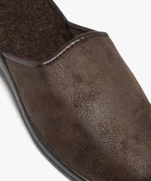 Chaussons homme mules confort avec dessus uni aspect vieilli vue6 - GEMO(HOMWR HOM) - GEMO