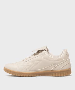 Baskets basses surpiquées à languette rabattue femme vue3 - SANS MARQUE - GEMO