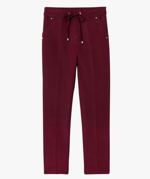 Pantalon femme en maille souple à plis vue4 - GEMO(FEMME PAP) - GEMO