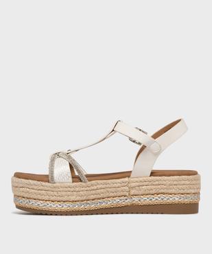 Sandales à plateforme avec brides scintillantes femme - Valentina Baldano vue3 - VALENTINA BALDA - GEMO