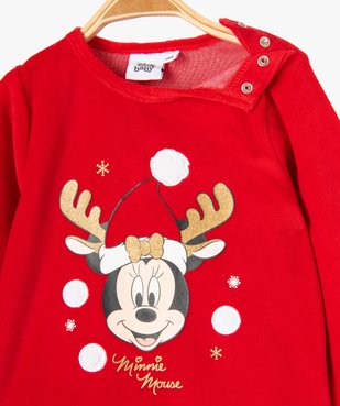 Pyjama 2 pièces spécial Noël velours motif Minnie bébé fille - Disney Baby vue2 - DISNEY BABY - GEMO