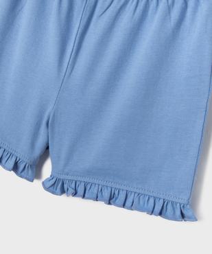Pyjashort à volant avec haut rayé fille - LuluCastagnette vue3 - LULU CASTAGNETTE GEMO FOR GOOD - GEMO