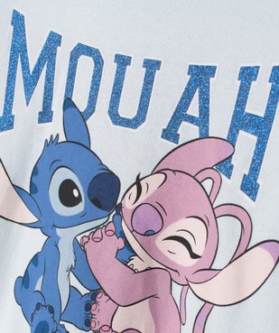Sweat à capuche à taille élastiquée imprimé Stitch fille - Disney vue2 - LILO & STITCH - GEMO