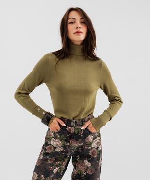 Pull à col roulée en maille fine femme vue1 - GEMO 4G FEMME - GEMO