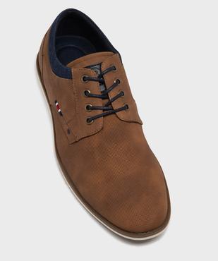 Derbies texturées à détail jean semelle sport homme vue5 - MARIO BALDANO - GEMO