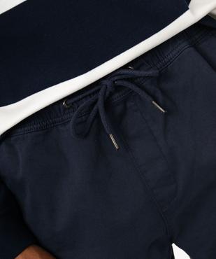 Pantalon jogger en toile de coton stretch homme vue2 - GEMO 4G HOMME - GEMO
