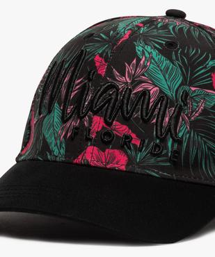 Casquette femme à motifs fleuris et inscription brodée vue2 - GEMO (ACCESS) - GEMO