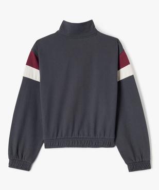 Sweat col camionneur en molleton fin garçon - Camps United vue3 - CAMPS - GEMO