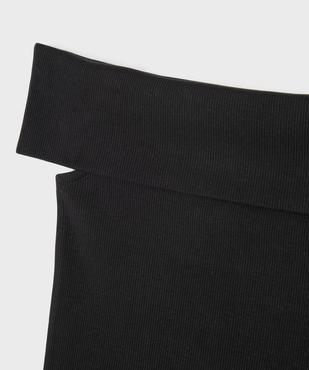 Tee-shirt à col bardot en maille côtelée fille vue2 - GEMO (JUNIOR) - GEMO