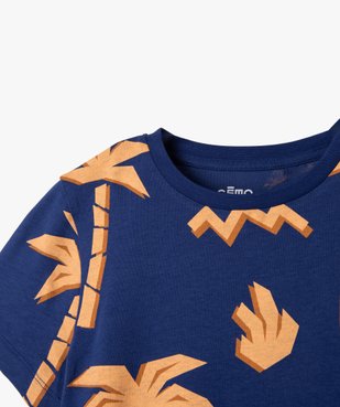 Tee-shirt manches courtes en coton imprimé garçon vue3 - GEMO 4G GARCON - GEMO