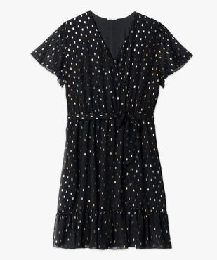 Robe femme grande taille à pois avec volants  vue4 - GEMO (G TAILLE) - GEMO