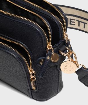 Sac en matière grainée avec deux bandoulières amovibles femme - LuluCastagnette vue3 - LULUCASTAGNETTE - GEMO