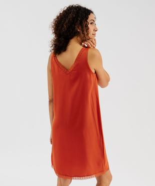 Nuisette en satin avec finitions dentelle femme vue3 - GEMO 4G FEMME - GEMO