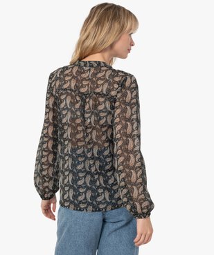Blouse femme transparente à motifs cachemire vue3 - GEMO(FEMME PAP) - GEMO