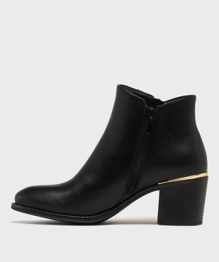 Boots à talon avec zip décoratif femme - Valentina Baldano vue3 - GEMO(URBAIN) - GEMO