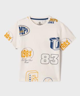 Tee-shirt manches courtes imprimé all over garçon - Camps United vue1 - CAMPS US GEMO FOR GOOD - GEMO