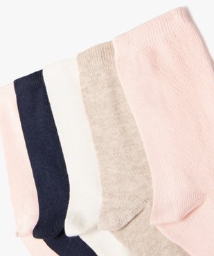 Chaussettes tige haute en maille fine fille (lot de 5) vue2 - GEMO (ENFANT) - GEMO