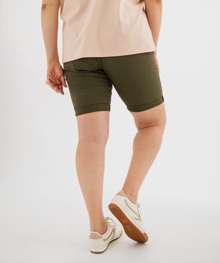 Bermuda à revers en coton stretch femme grande taille vue8 - GEMO 4G GT - GEMO