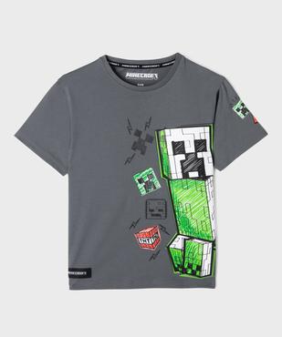 Tee-shirt manches courtes à motif géométrique garçon - Minecraft vue1 - MINECRAFT - GEMO