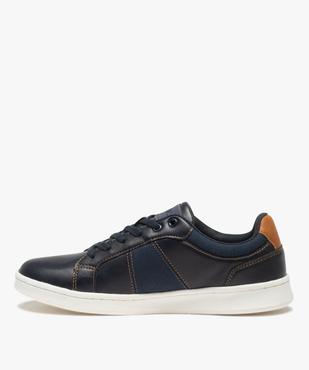 Baskets homme unies en toile et matière lisse – Lee Cooper vue3 - LEE COOPER - GEMO