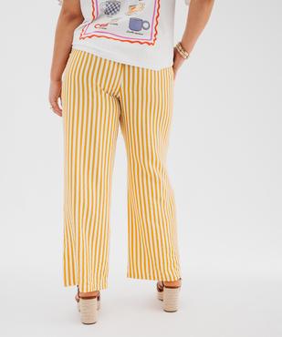 Pantalon rayée ample et fluide femme grande taille vue3 - GEMO 4G GT - GEMO