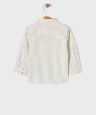 Chemise rayée en coton bébé garçon vue3 - GEMO(BEBE DEBT) - GEMO