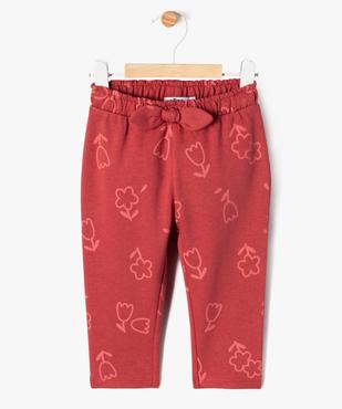 Pantalon en maille à motifs fleuris bébé fille vue1 - GEMO(BEBE DEBT) - GEMO