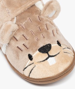 Chaussons garçon en forme de castor fermeture scratch vue6 - GEMO (ENFANT) - GEMO