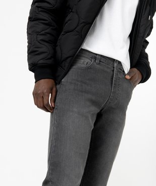 Jean noir droit en coton stretch homme vue6 - GEMO (HOMME) - GEMO