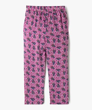 Pantalon fluide imprimé en viscose fille vue3 - GEMO 4G FILLE - GEMO