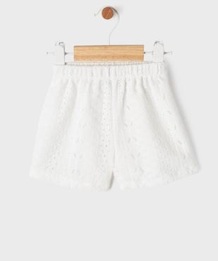 Short en maille ajourée avec taille élastique bébé fille vue1 - GEMO(BEBE DEBT) - GEMO