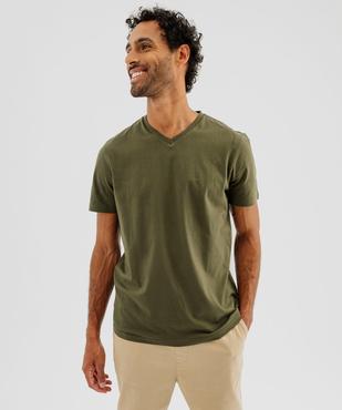 Tee-shirt à manches courtes et col V homme vue7 - GEMO 4G HOMME - GEMO
