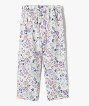 Pantalon ample à motifs fleuris fille - LuluCastagnette vue4 - LULUCASTAGNETTE - GEMO