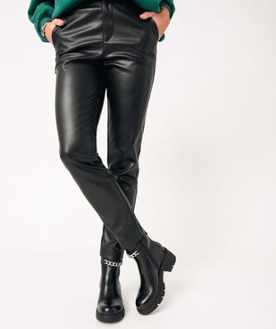 Boots femme à semelle crantée et bride avec chaine vue6 - GEMO(URBAIN) - GEMO