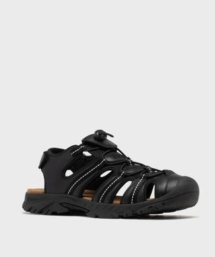 Chaussures confort ouvertes à lacets élastiques homme vue2 - G'FLEX - GEMO
