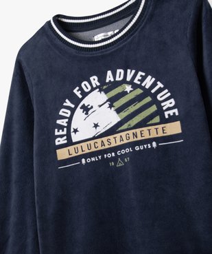 Pyjama en velours motif aventure garçon - LuluCastagnette vue2 - LULUCASTAGNETTE - GEMO