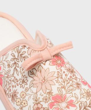 Chaussons mules à motifs fleuris semelle femme vue6 - GEMO(HOMWR FEM) - GEMO