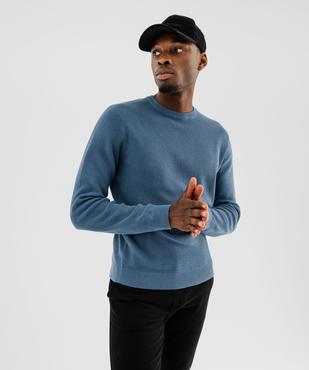 Pull en tricot perlé en coton homme vue3 - GEMO (HOMME) - GEMO