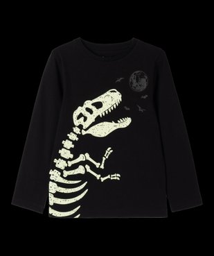 Tee-shirt à manches longues avec motif dino phosphorescent garçon vue3 - GEMO 4G GARCON - GEMO