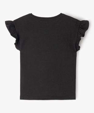 Tee-shirt à manches courtes avec volants fille vue3 - GEMO (ENFANT) - GEMO