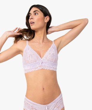 Soutien-gorge triangle en dentelle vue1 - GEMO(HOMWR FEM) - GEMO
