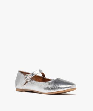 Ballerines métallisées avec bride à boucle strass femme vue3 - SANS MARQUE - GEMO