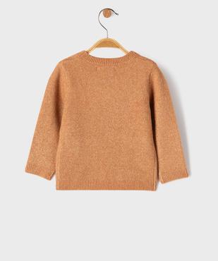 Pull à plastron fantaisie et maille scintillante bébé fille - LuluCastagnette vue3 - LULUCASTAGNETTE - GEMO