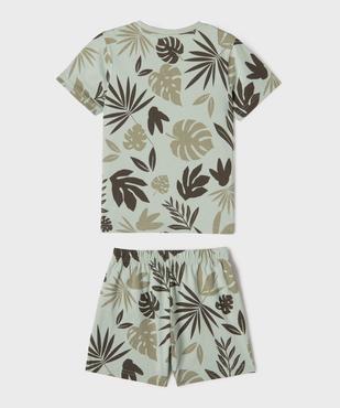 Pyjashort en jersey de coton imprimé garçon vue3 - GEMO 4G GARCON - GEMO