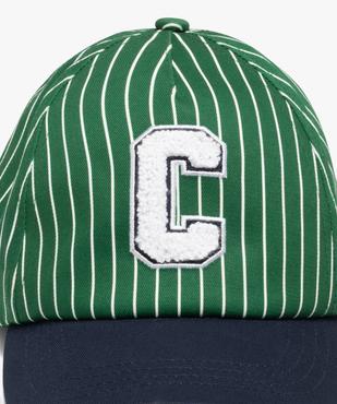 Casquette rayée avec logo en maille bouclette garçon - Camps United vue2 - CAMPS - GEMO