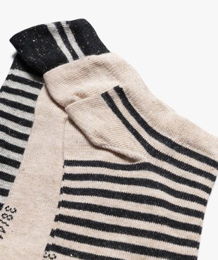 Chaussettes ultra courtes rayées et pailletées femme (lot de 3) vue3 - GEMO(HOMWR FEM) - GEMO