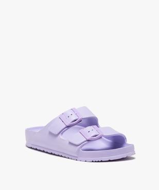 Mules de piscine femme unies avec brides à boucle vue2 - GEMO (PLAGE) - GEMO