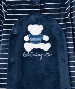 Pyjama en velours ouvert devant bébé - LuluCastagnette vue3 - LULUCASTAGNETTE - GEMO