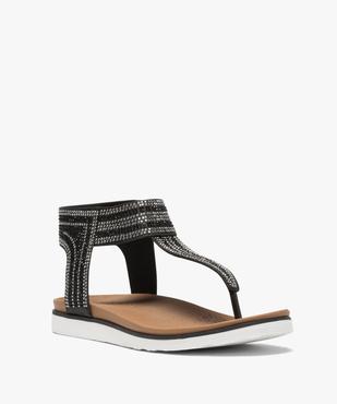 Sandales femme à entre-doigts et à strass - Skechers vue2 - SKECHERS - GEMO