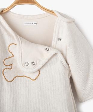 Gigoteuse en velours avec manches amovibles bébé - LuluCastagnette vue2 - LULUCASTAGNETTE - GEMO